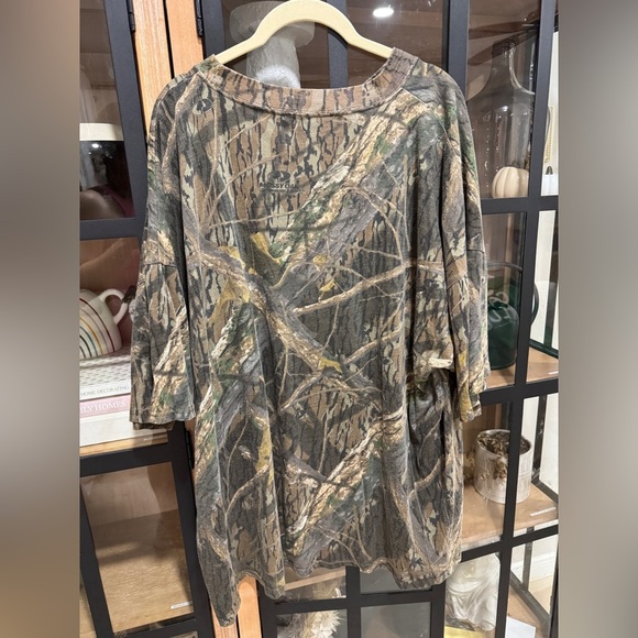 Vintage 90s Mossy Oak Camo Print T-Shirt Single Stitch short sleeve tee crewneck - Picture 6 of 6